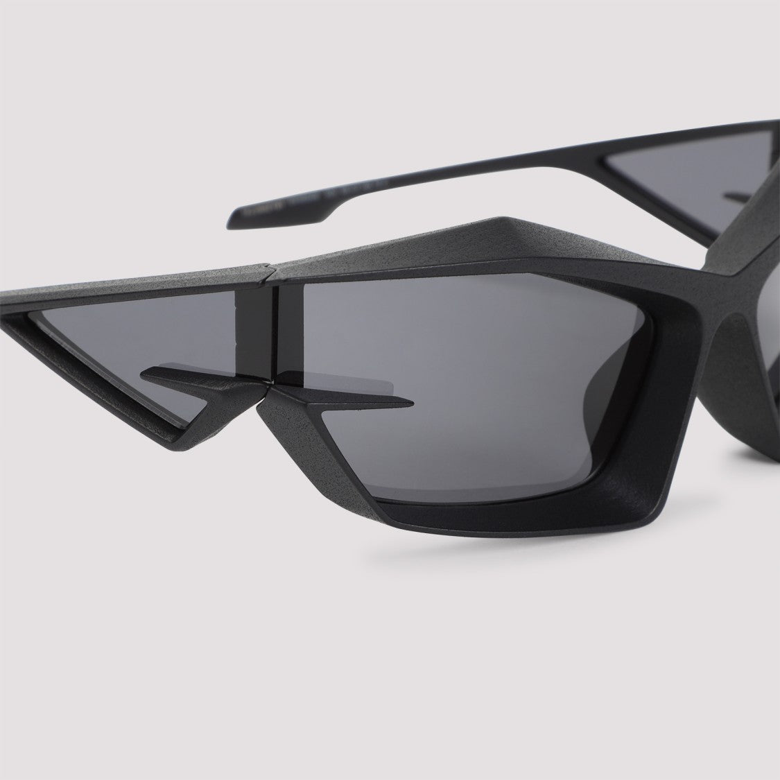 Givenchy Geometric Black Acetate Sunglasses With Dark Lenses