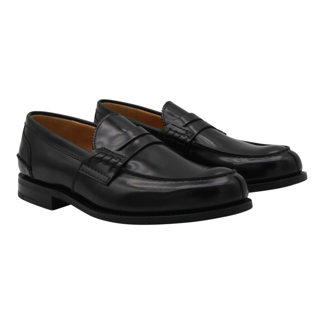 Church's Polished Leather Penny Loafers With Rounded Toe