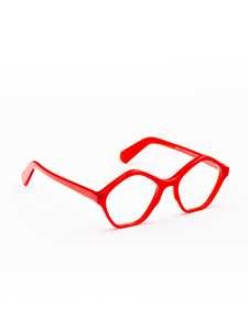 Moli@Limo Geometric Red Optical Frames With Bold Design And Comfortable Fit