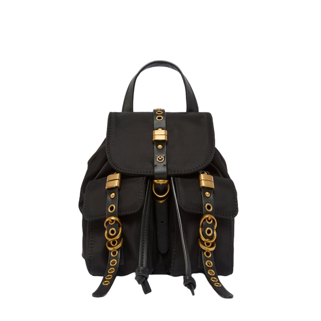 Pinko Nylon Backpack With Gold-Colored Metal Details