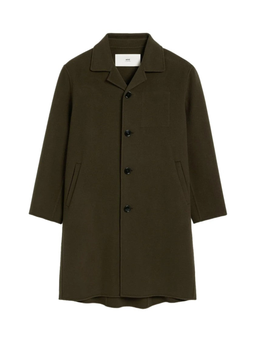 Ami Paris De Coeur Single-Breasted Car Coat