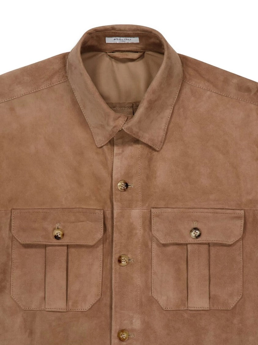 Boglioli Suede Leather Classic Collar Jacket