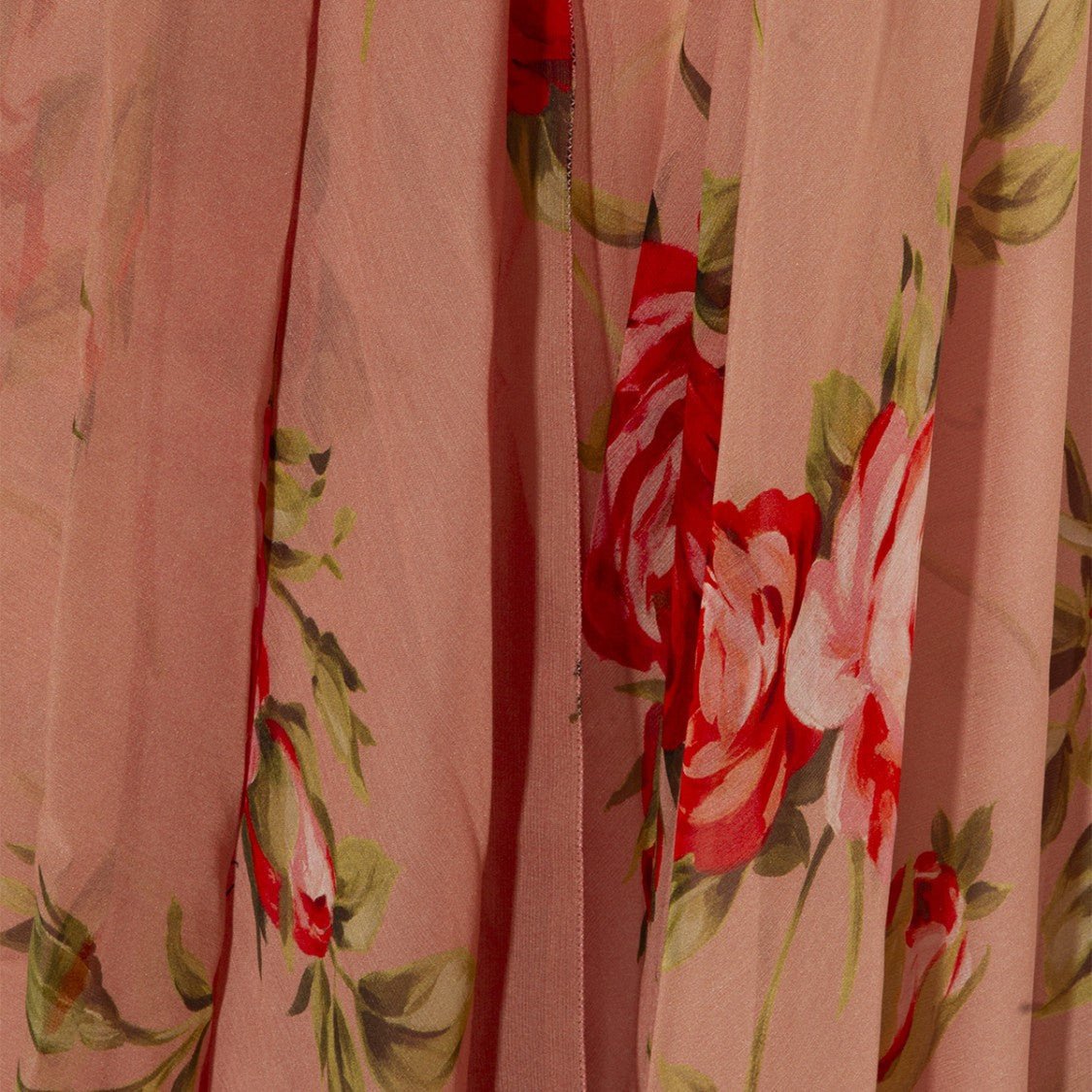 Dolce & Gabbana Pink Silk Floral Maxi Dress