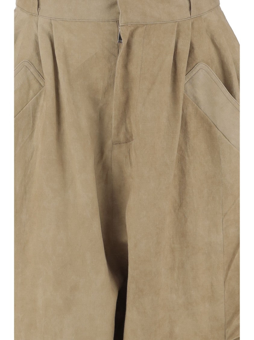 Niccolò Pasqualetti Oversized Linen-Blend Pants