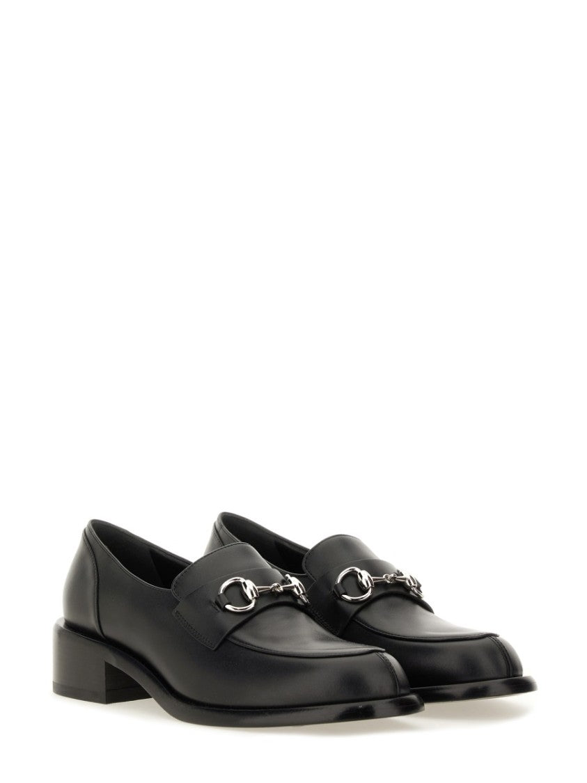 Gucci Silver Clamp Calfskin Mules