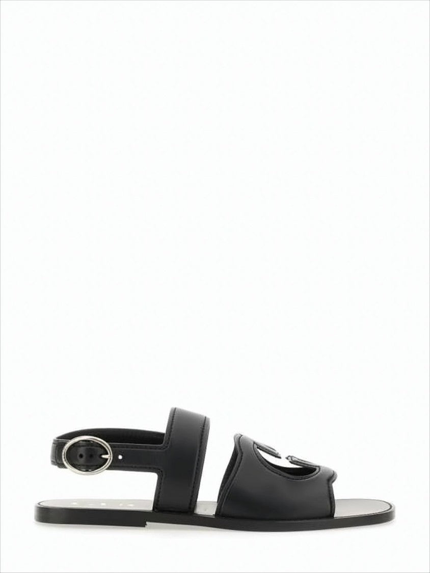 Gucci Open-Toe Black Sandals With Design