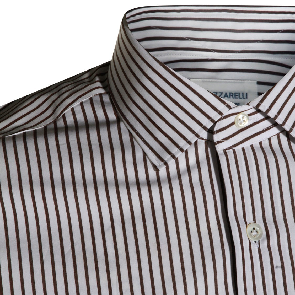 Mazzarelli Vertical Stripe Button-Down Shirt With Classic Collar