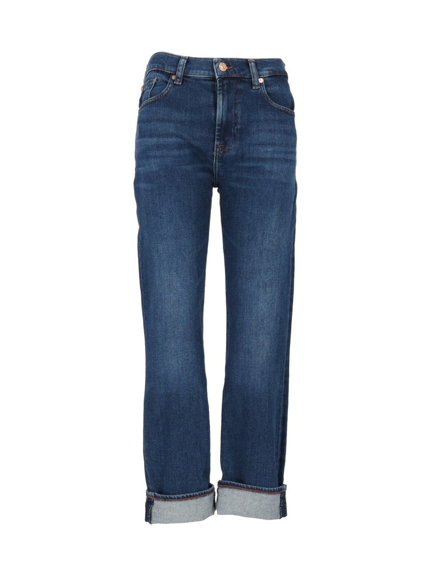 7 For All Mankind Current Blue Wash Relaxed Skinny Jeans