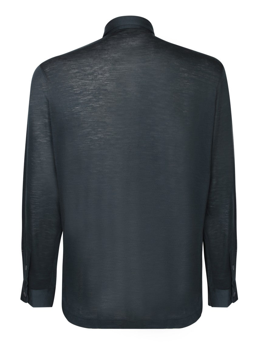 Dell'oglio Military Green Wool Shirt