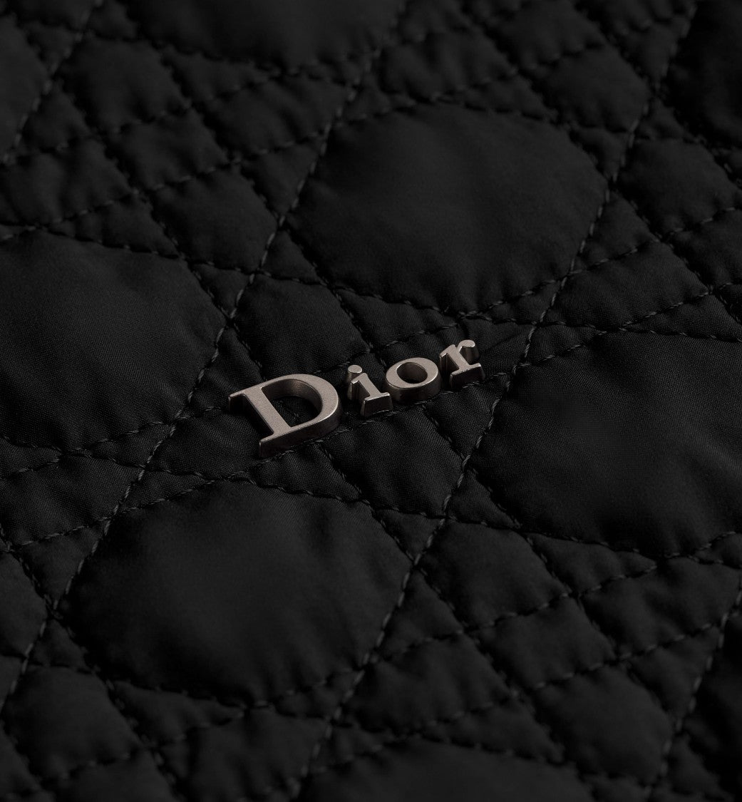 Christian Dior Black Quilted Short Hooded Coat