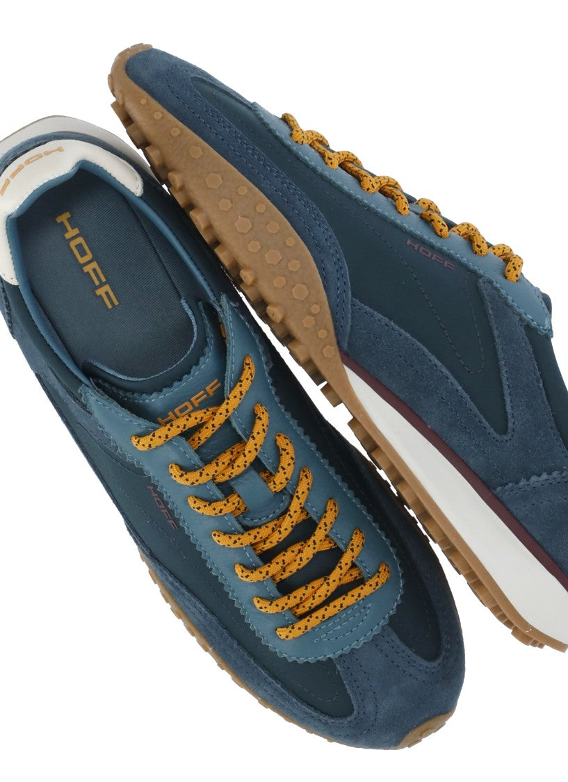 Hoff Blue Vibrant Orange Accents Suede Sneakers