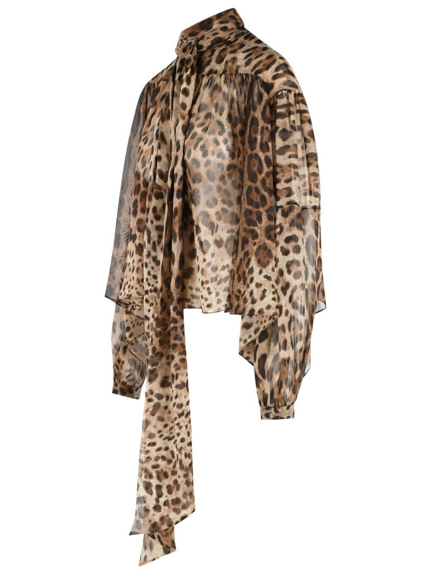 Dolce & Gabbana Leopard Print Silk Shirt