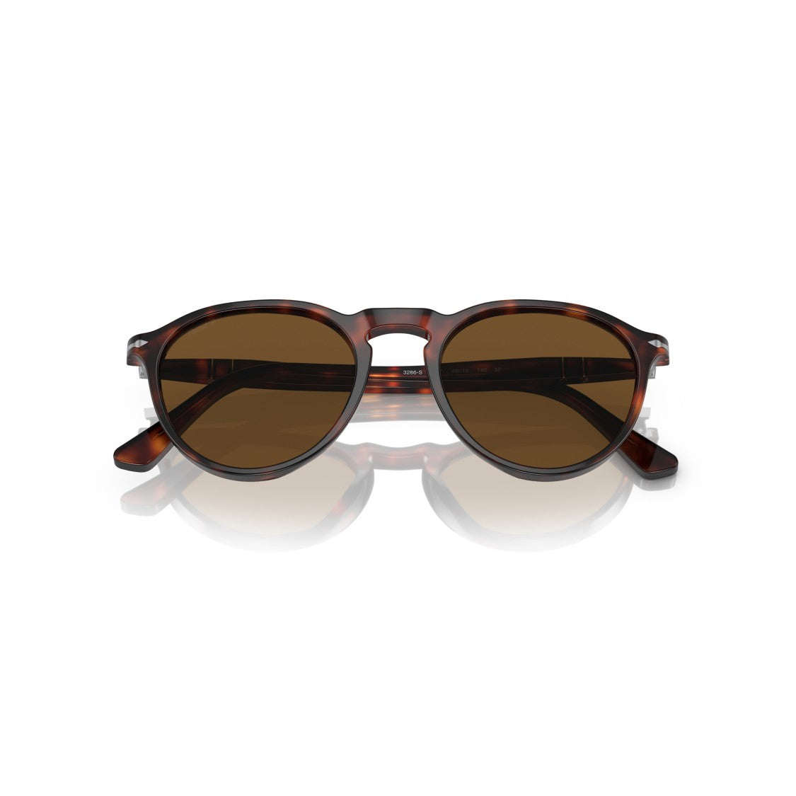 Persol Tortoiseshell 0Po3286s Round Acetate Sunglasses