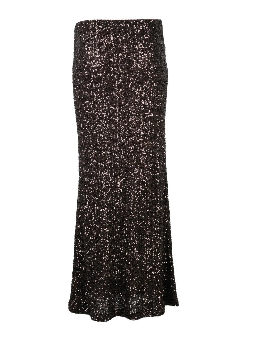 Aniye By Flared Sequin Maxi Skirt With Elastic Waistband