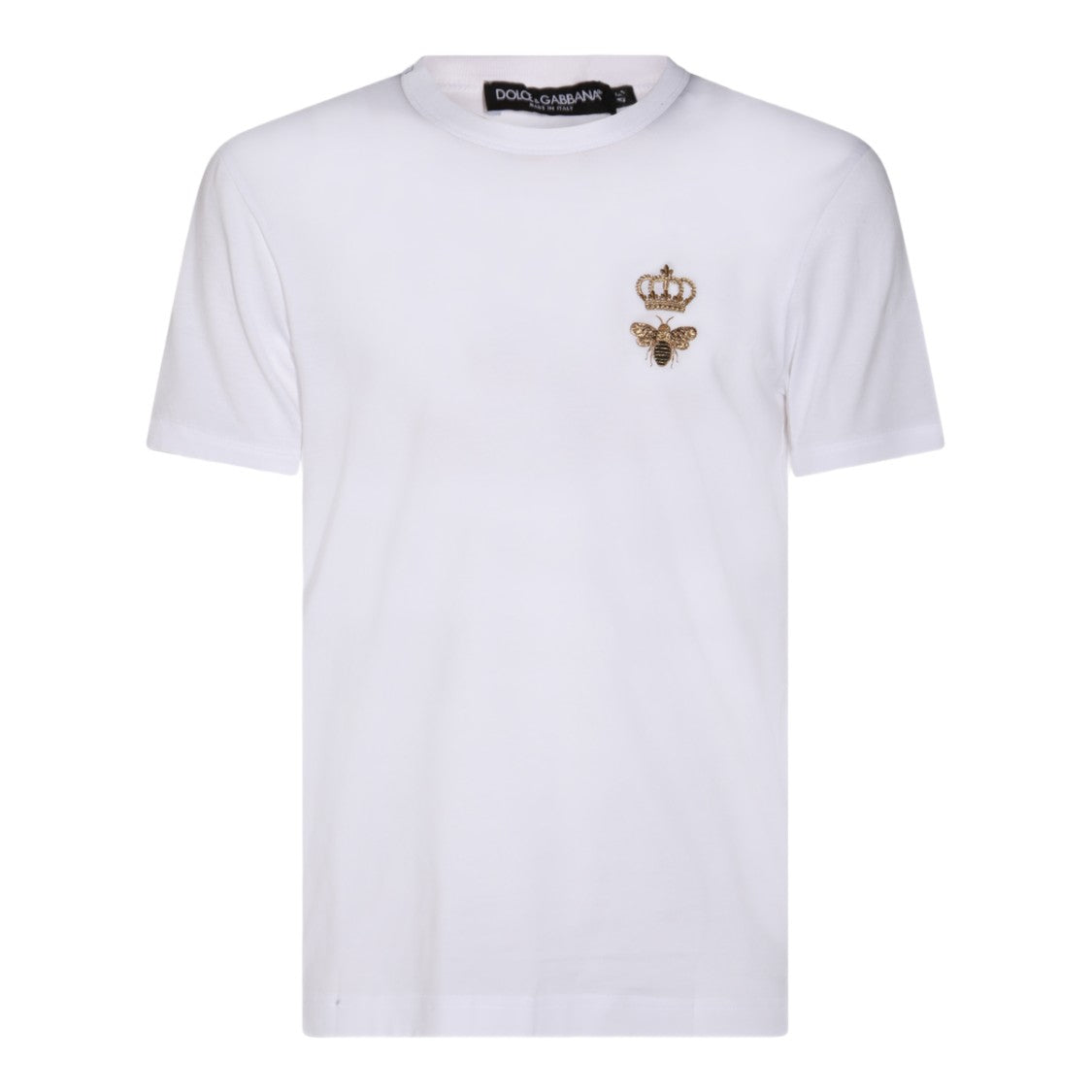 Dolce & Gabbana Classic White Short-Sleeve T-Shirt With Embroidered Emblem