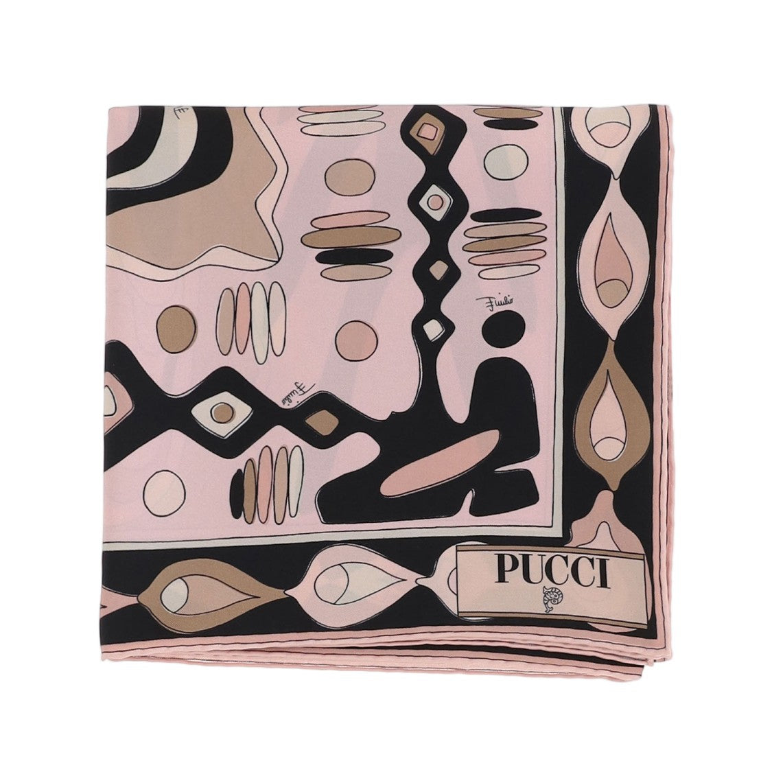 Emilio Pucci Abstract Print Silk Twill Scarf