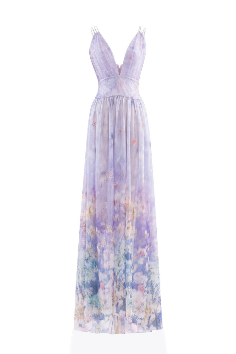 Saiid Kobeisy Floral Printed Long Dress