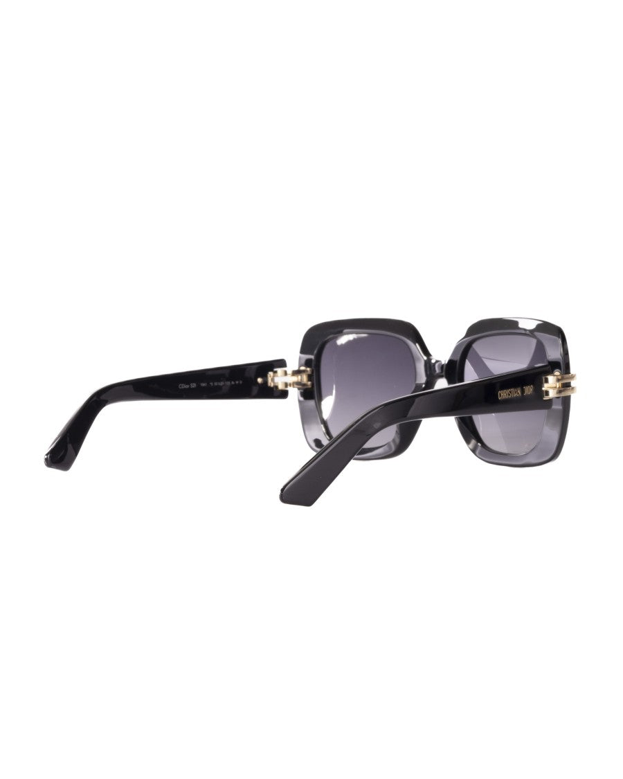 Dior Oversized Square Sunglasses With Gradient Grey Lenses