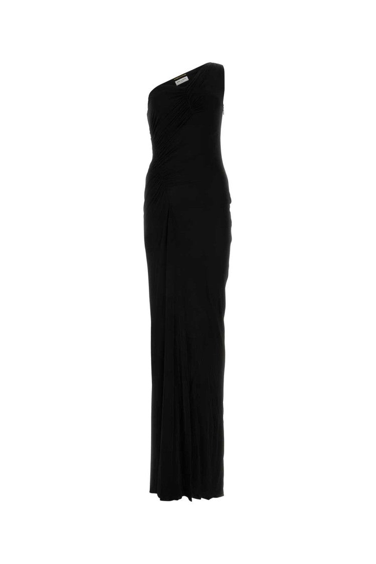 Saint Laurent Black Viscose Long Dress