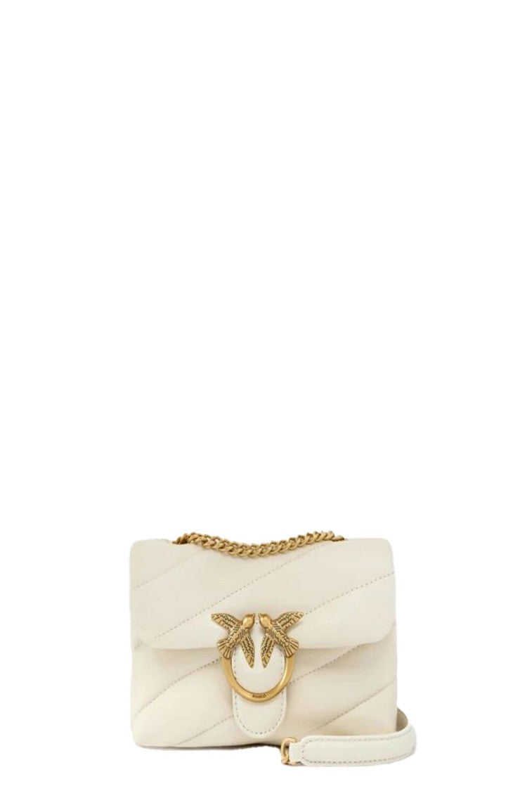 Pinko Quilted Shoulder Bag With Gold Bird Clasp