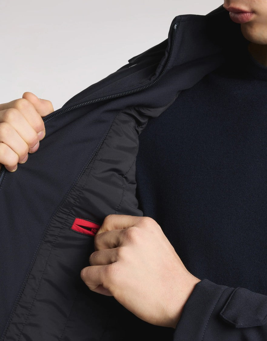 Fay Weather-Resistant Navy Parka With Breathable Fabric