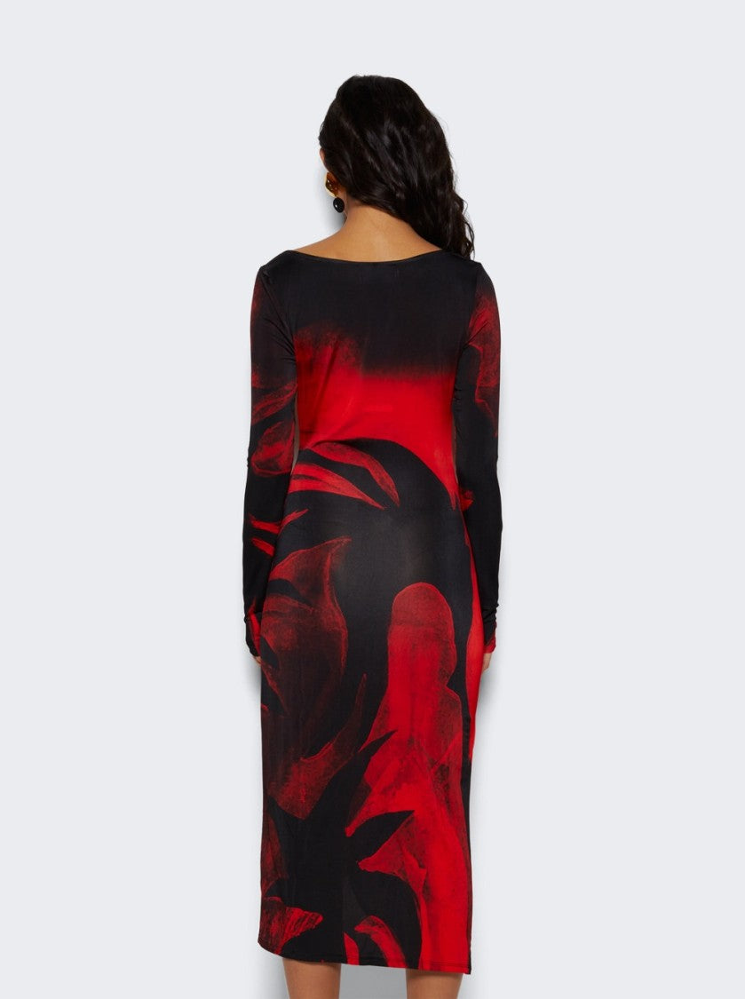 Louisa Ballou Long-Sleeve Summer Solstice Midi Dress
