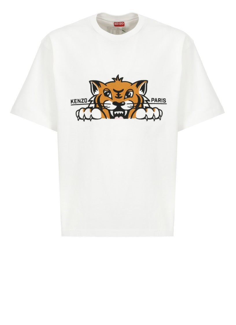 Kenzo White Happy Tiger T-Shirt
