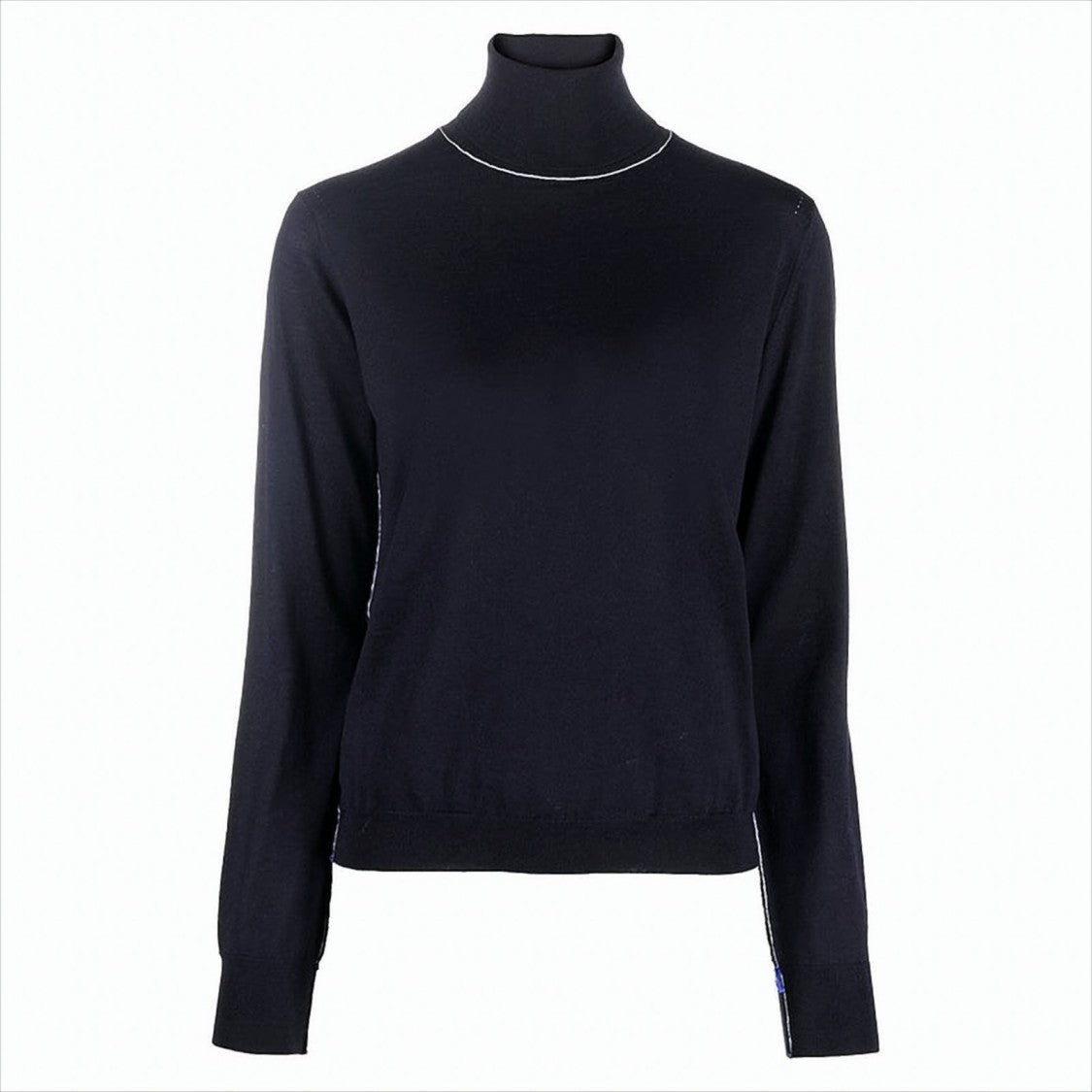 Maison Margiela High-Neck Knit Sweater With Four Stitch Lines