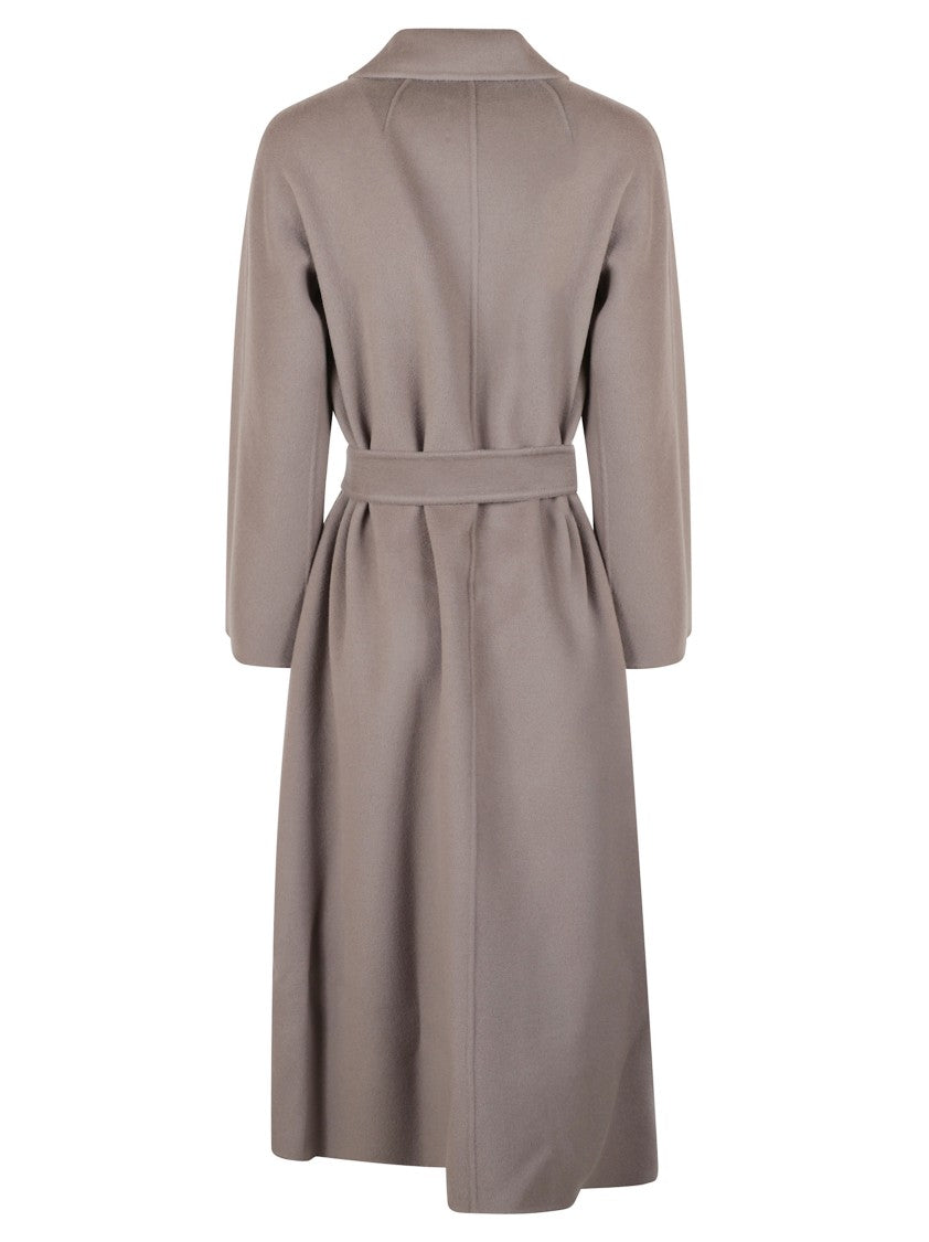 Max Mara Classic Wrap Coat With Wide Lapel