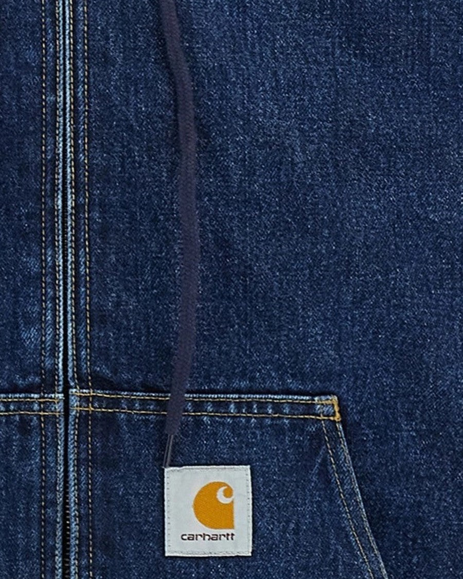 Carhartt Wip Og Active Jacket In Heavy Cotton Denim With Quilted Sleeves