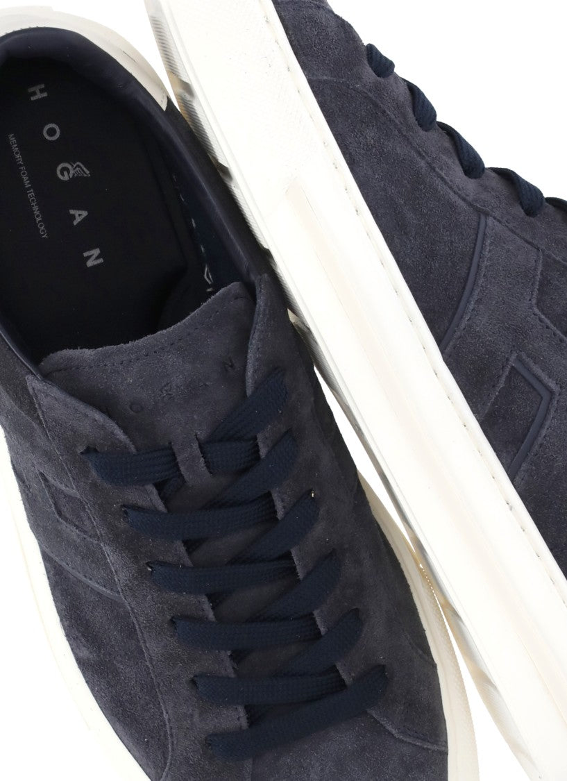 Hogan Blue H691 Suede Sneakers