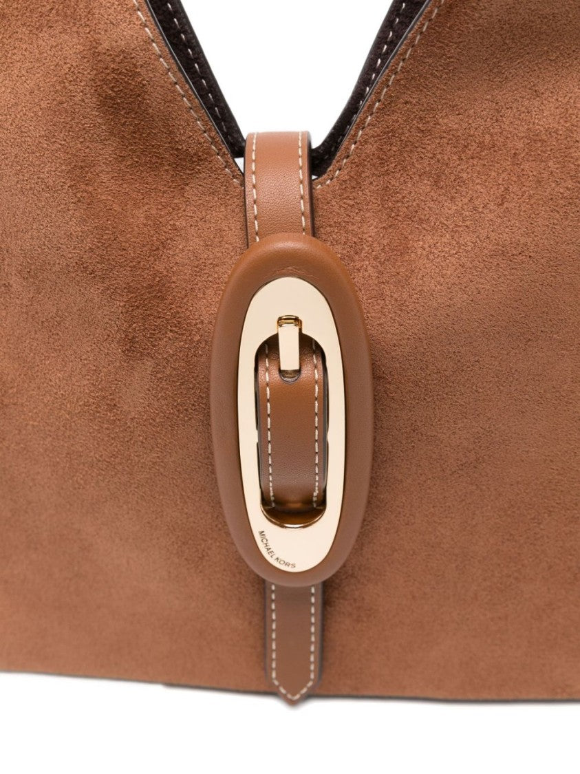 Michael Kors Triangular Shape Shoulder Bag With Suede