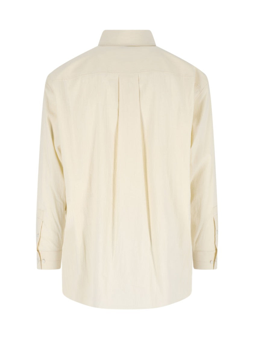 Lemaire Classic Collared Shirt With Curved Hem