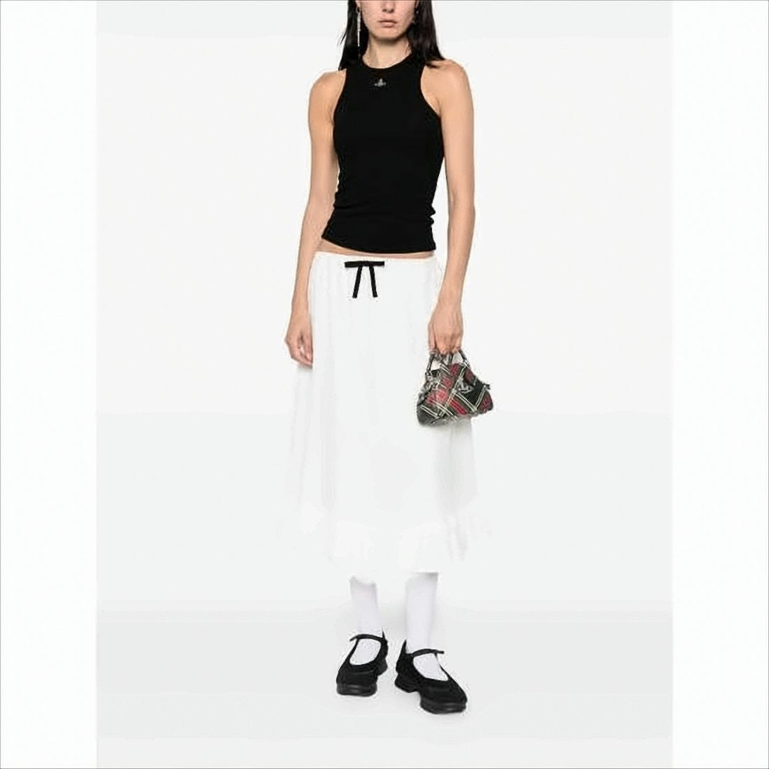 Vivienne Westwood Fitted Black Sleeveless Top With High Neckline