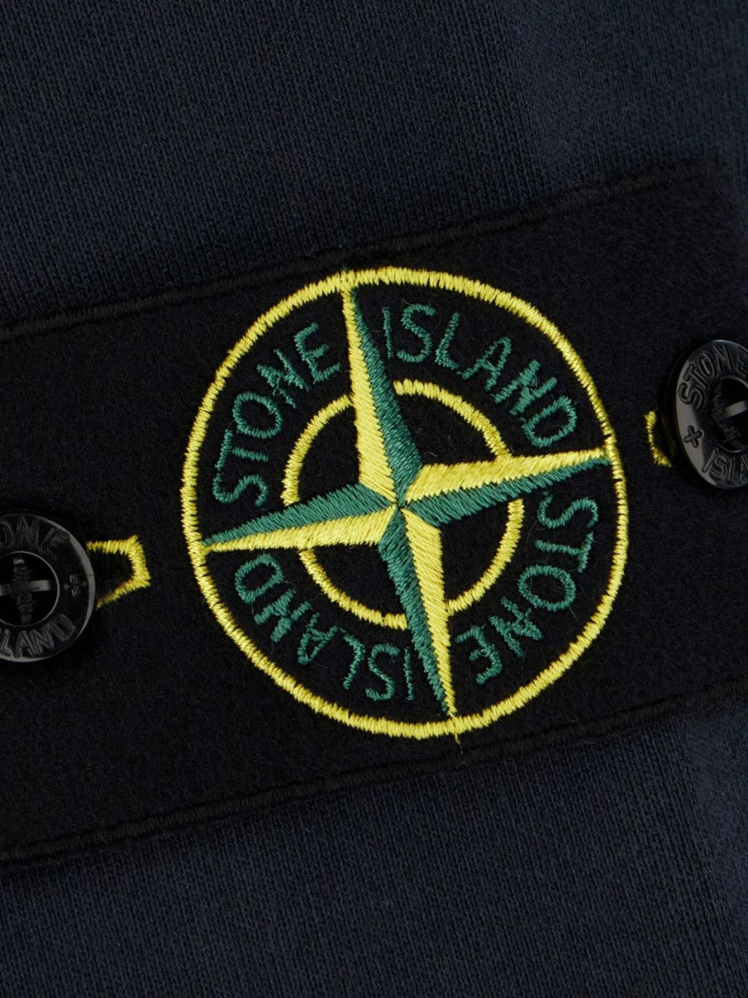 Stone Island Crew Neck Cotton Sweatshirt With Signature Patch