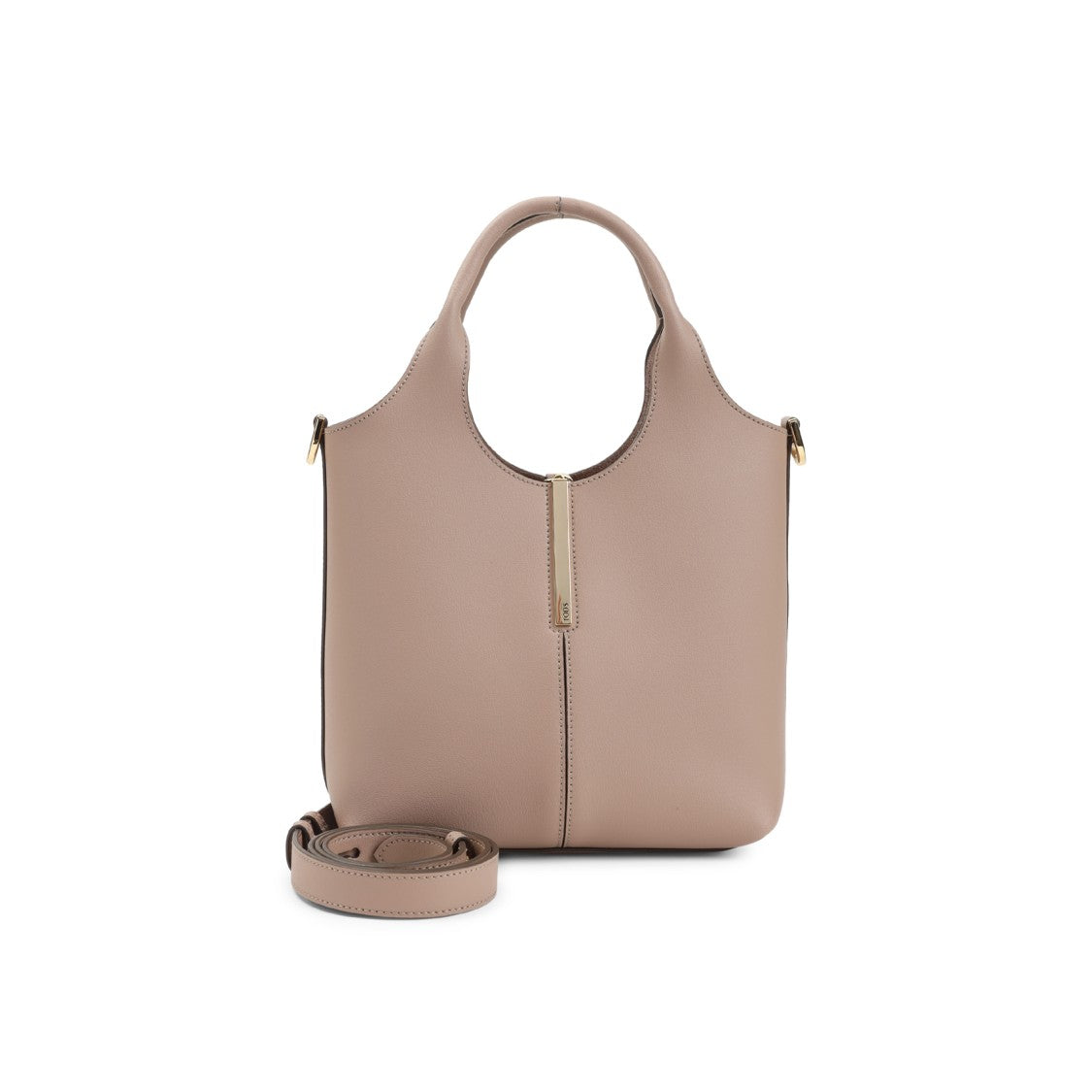 Tod's Ginger Snap Beige Leather Ebr Mini Shopping Bag