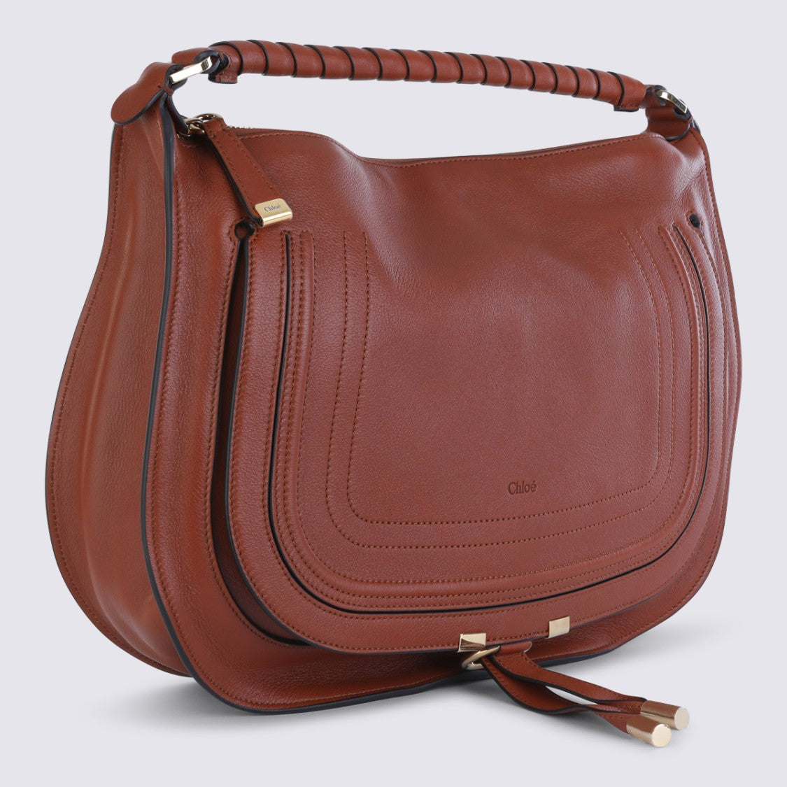 Chloé Brown Leather Marcie Shoulder Bag