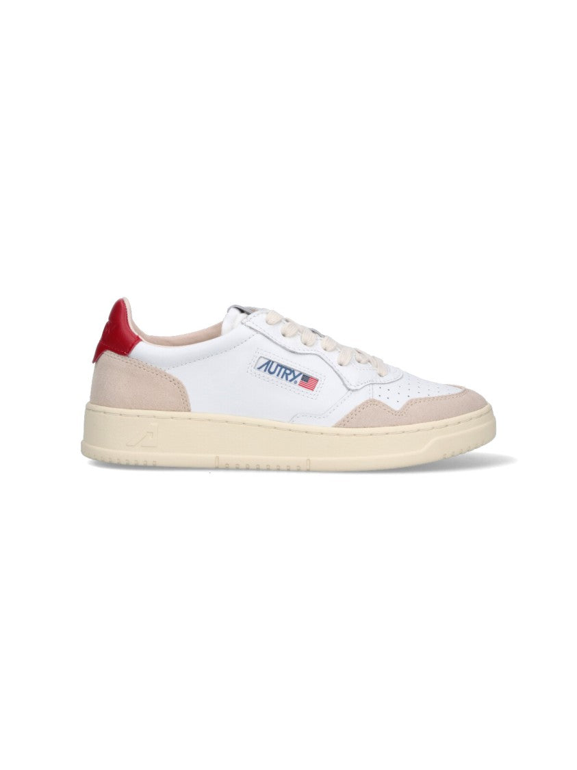 Autry White Medialist Perforated Leather Sneakers