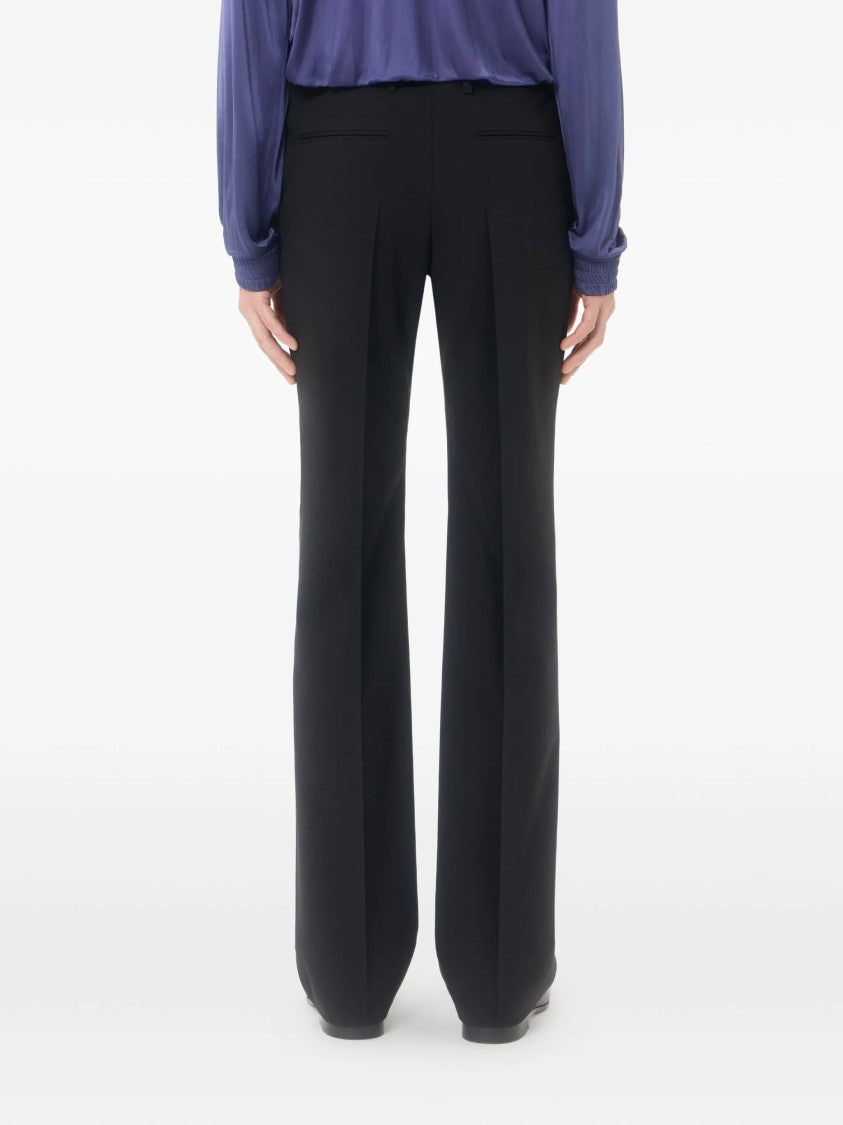 Valentino Black Formalwear Straight-Leg Wool Pants