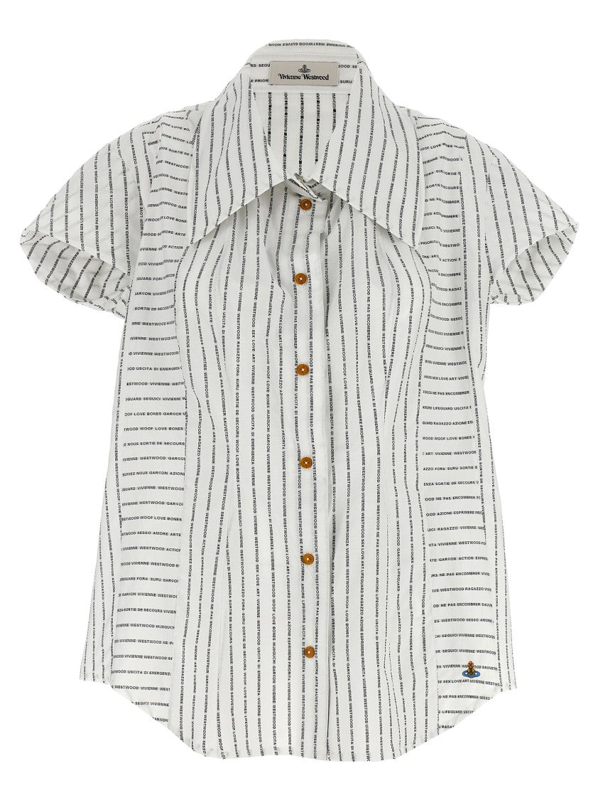Vivienne Westwood Cotton Shirt With All-Over Logo Print