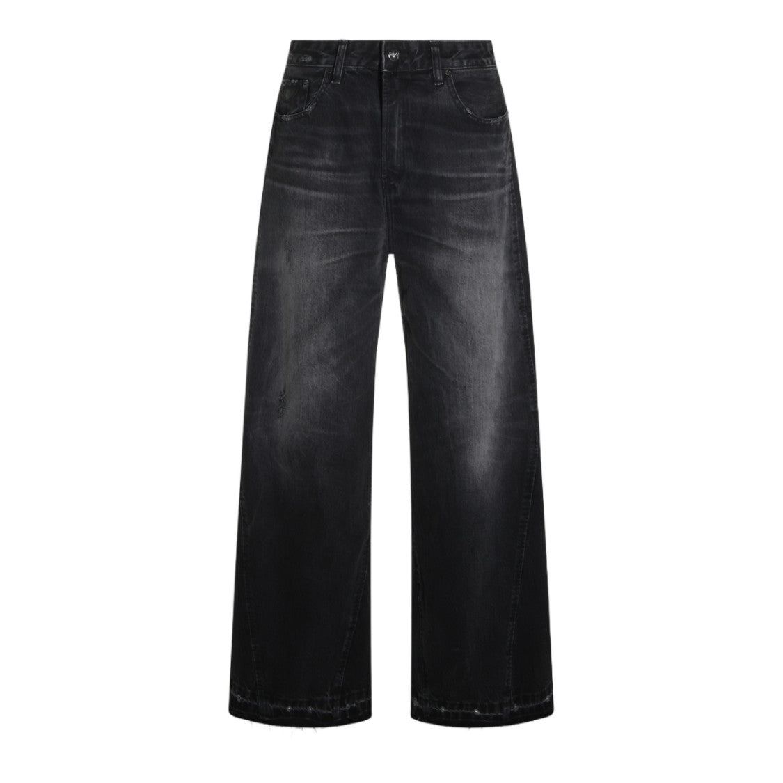 Lois Jeans High-Waisted Distressed Wide-Leg Jeans