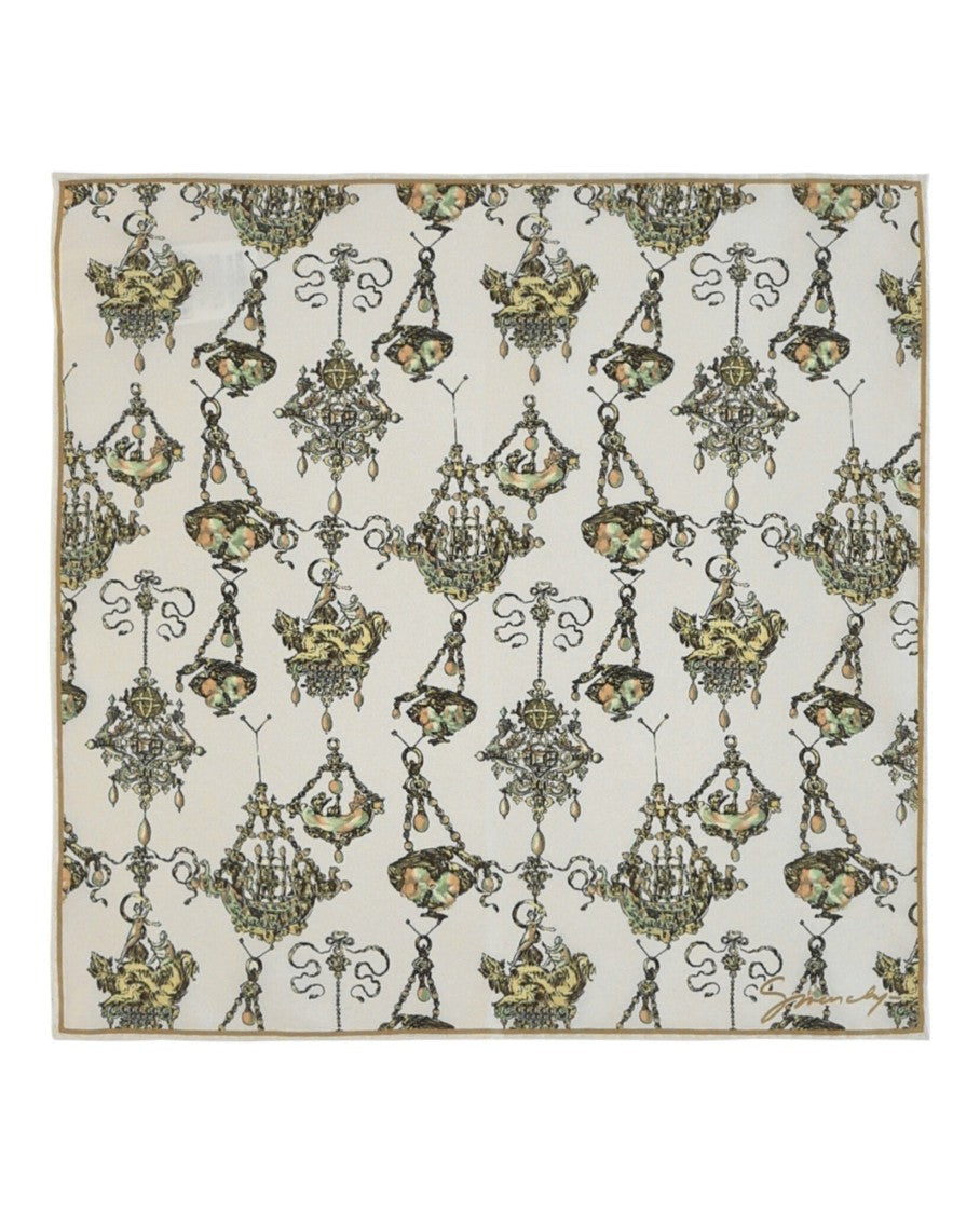 Givenchy Printed Chandelier Pocket Square