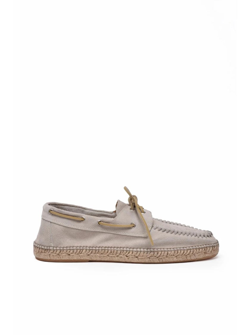 Eleventy Beige Men Leather Espadrilles