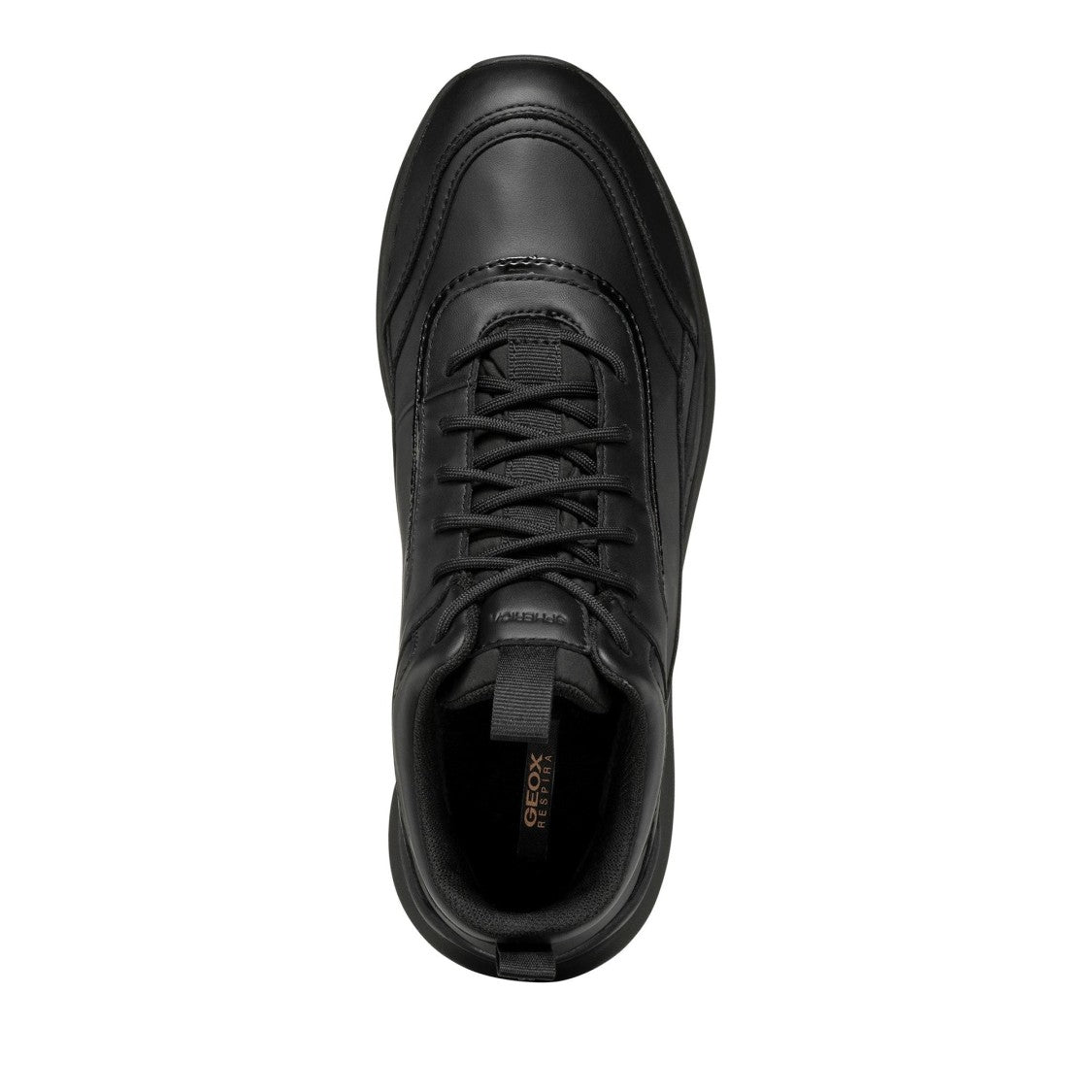 Geox Spherica Actif Black Flat Lace-Up Leather Boots