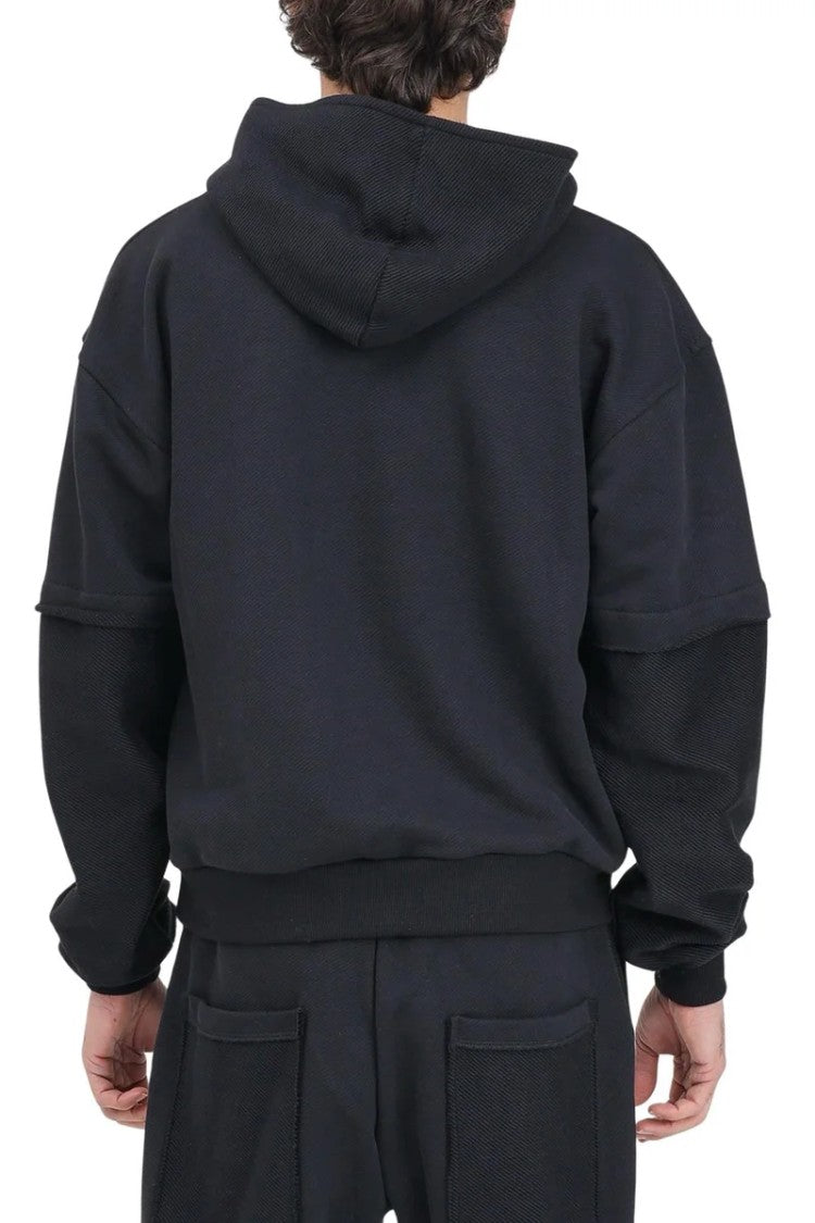 D. Rodriguez Black Relaxed Cotton Hoodie