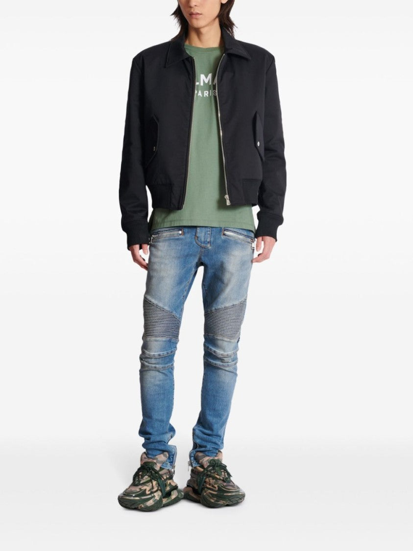 Balmain Indigo Blue Slim Cut Denim Trousers