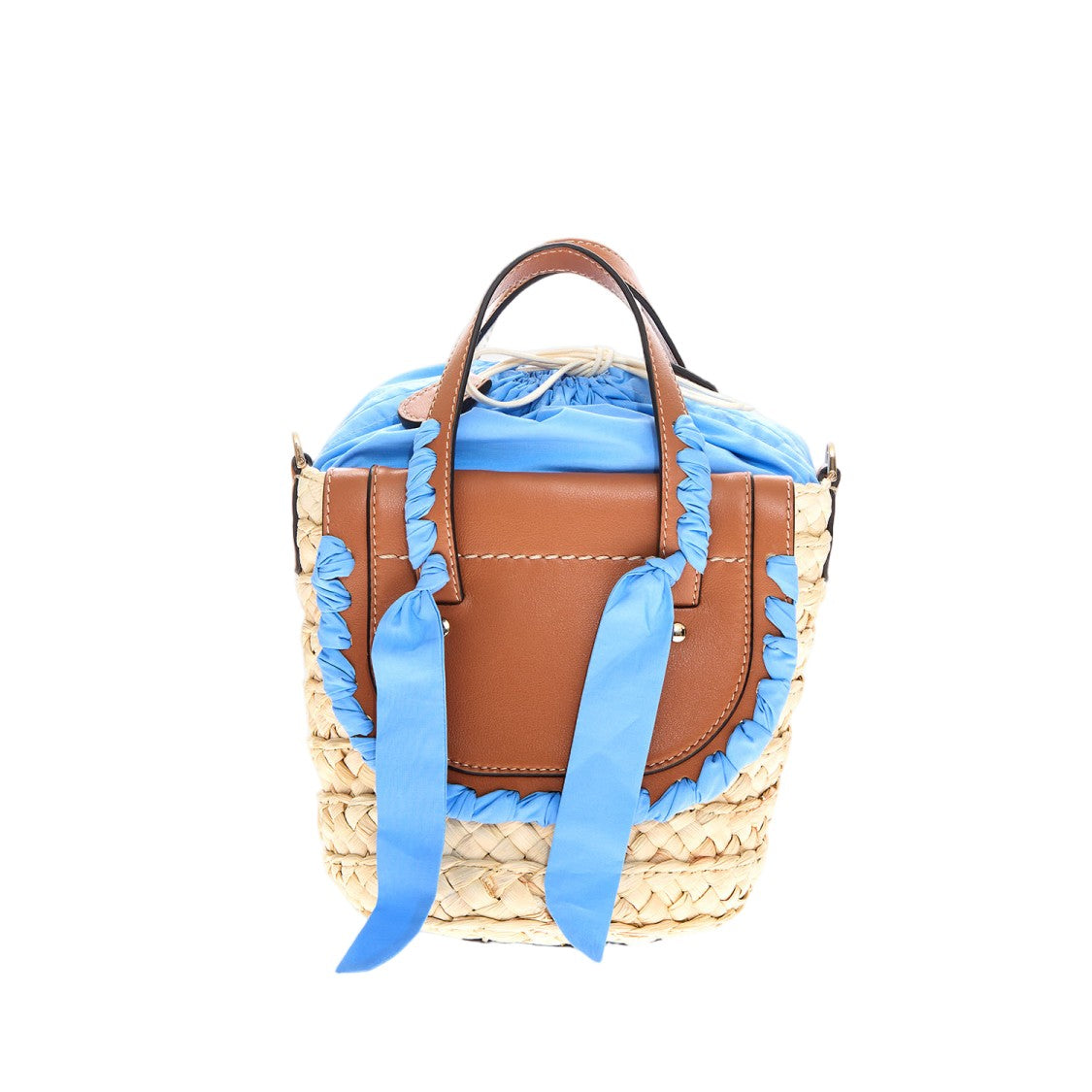 Cuba Lab Habanera Leather And Rafia Bag