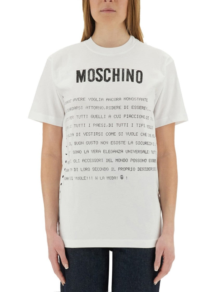 Moschino Artistic Printed T-Shirt In Soft Cotton