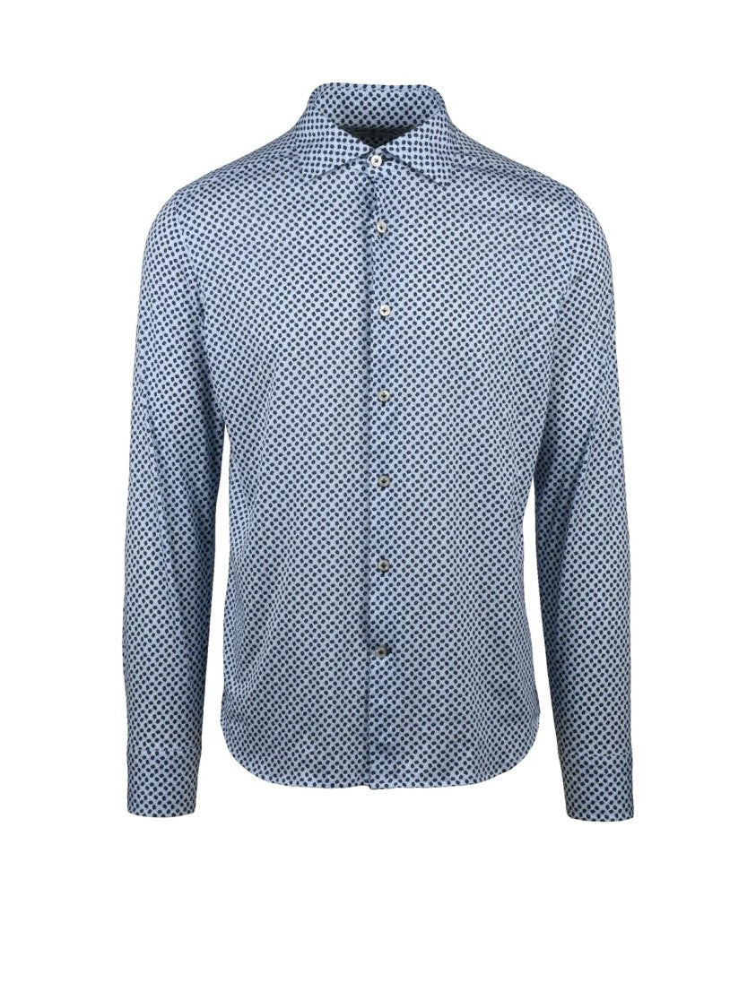 Sonrisa Fior Di Cotone Sonrisa Fior Di Cotone Cotton Shirt With Two-Tone Pattern