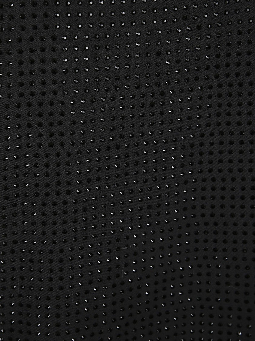 Pinko Sleeveless Black Mini Dress With Intricate Embroidery